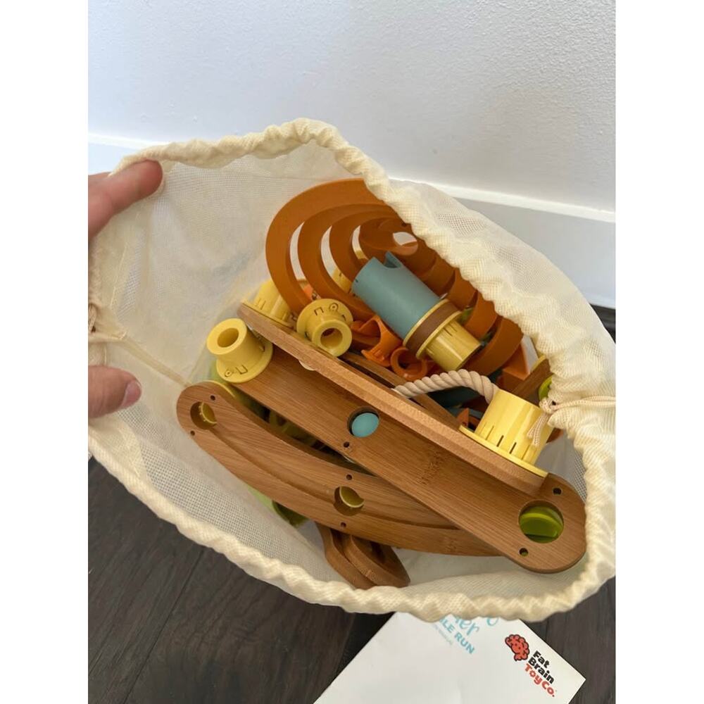 Fat Brain Toy Co. Bamboo Builder Marble Run 168 piece set - Picture 5 of 6